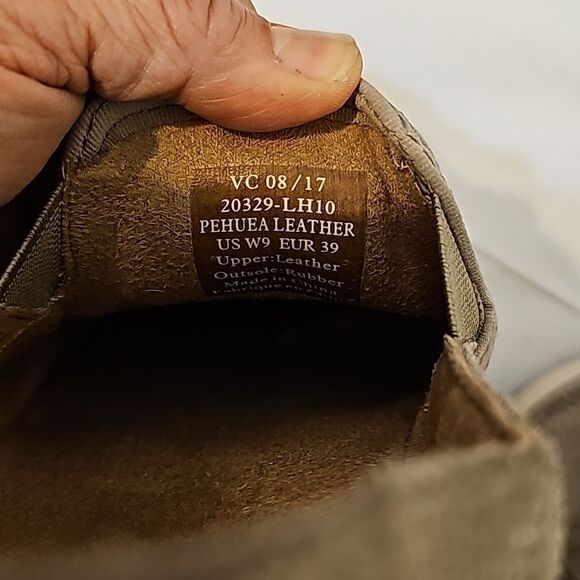 OluKai | Snake Textured Suede Leather Slip On Shoes 9 - Picture 5 of 7